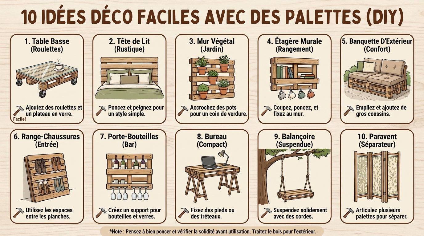 10 trucs faciles à faire avec des palettes pour votre déco 1 10 trucs faciles à faire avec des palettes