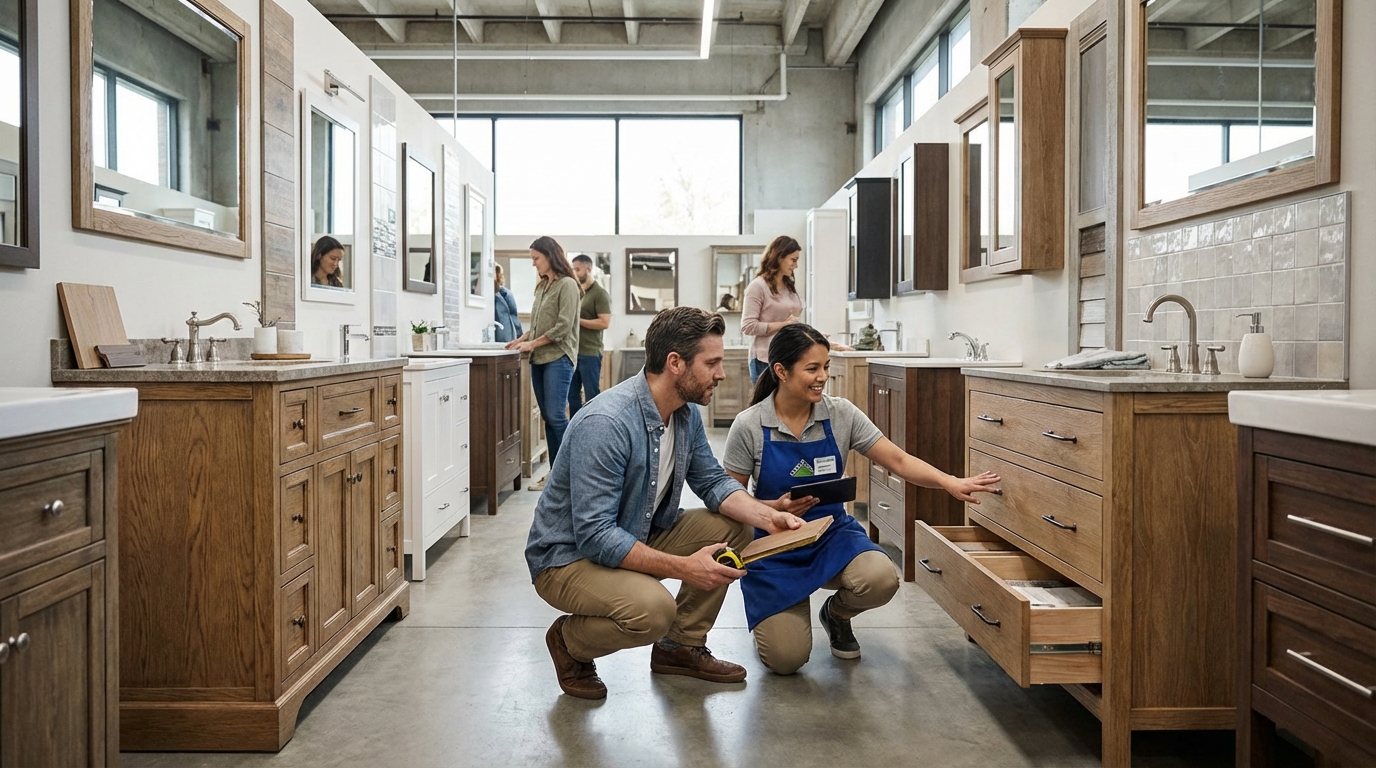 Choisir le meuble de salle de bain idéal chez leroy merlin