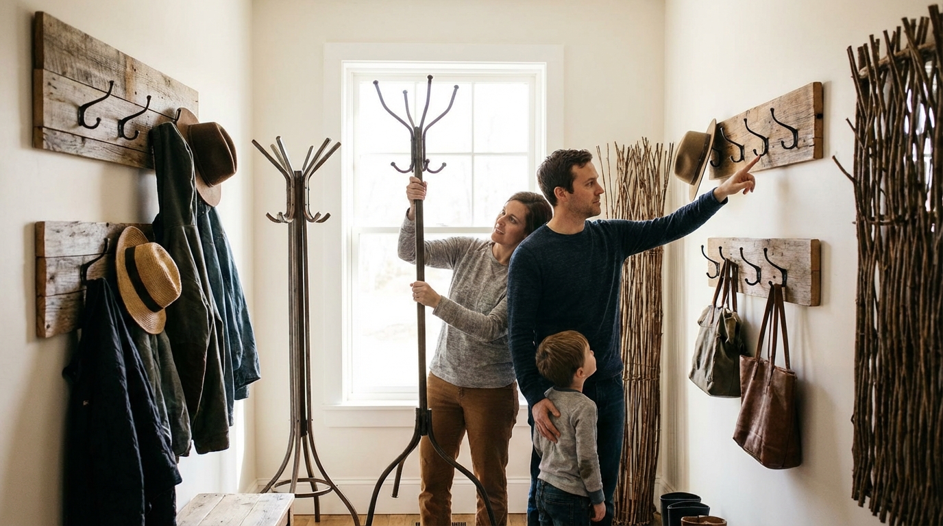 Choisir le porte manteau idéal pour votre entrée