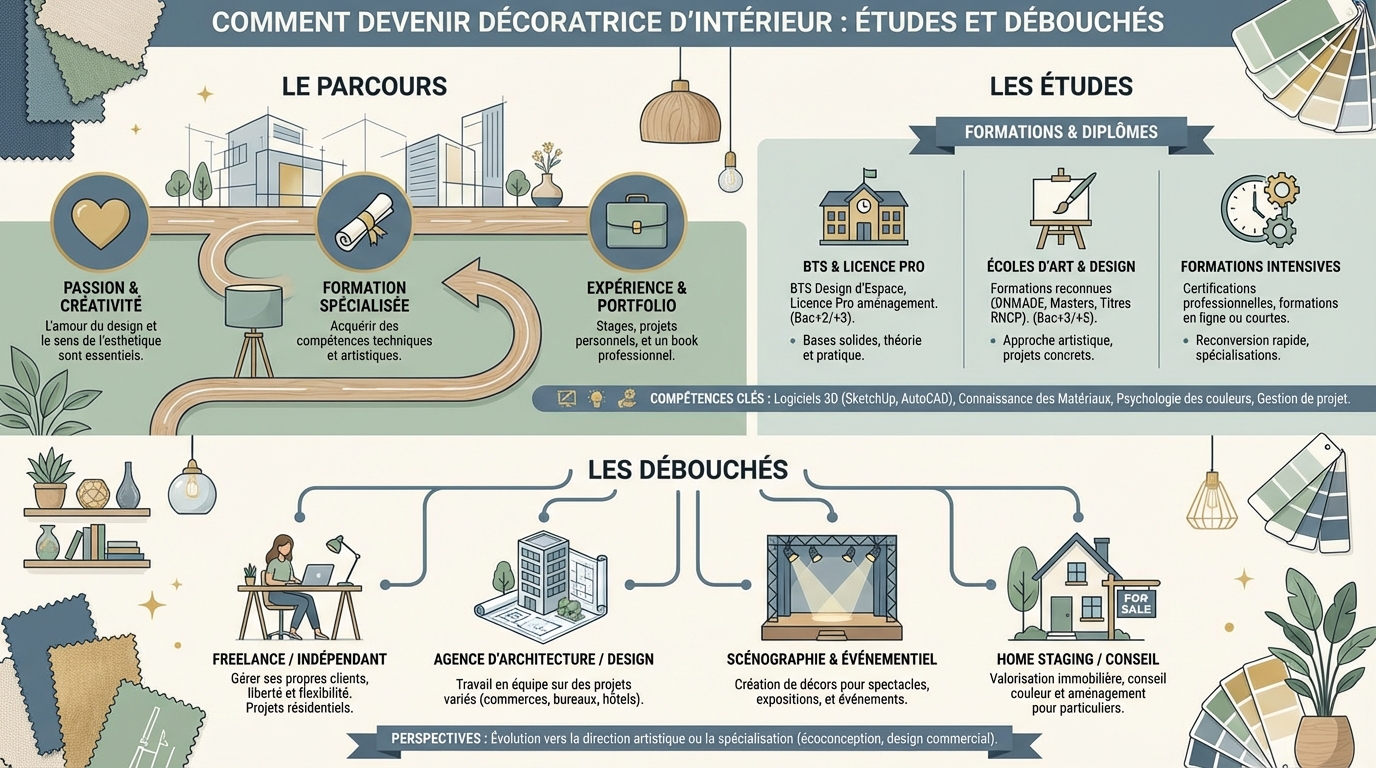Comment devenir décoratrice d'intérieur : études et débouchés 1 Les compétences à développer