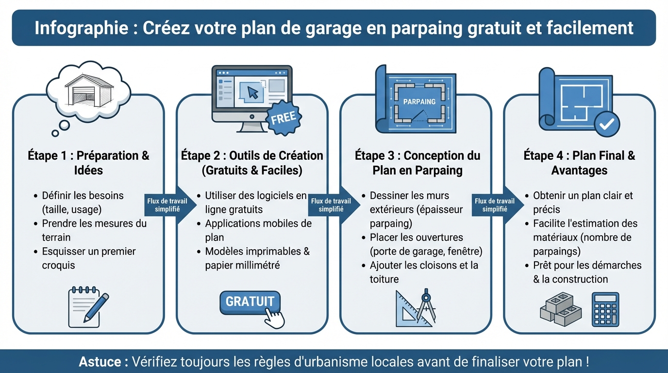 Créez votre plan de garage en parpaing gratuit facilement 1 Modèles gratuits à télécharger