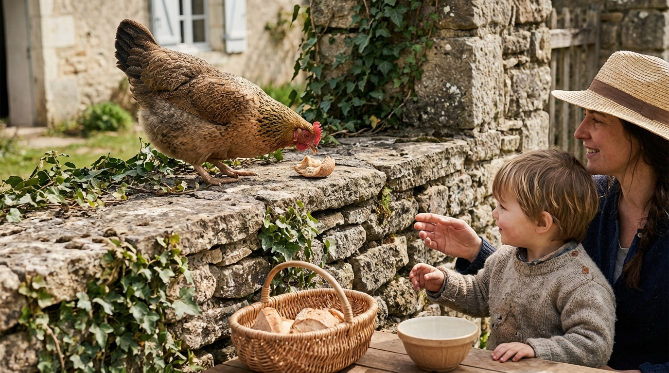 Découvrez les paroles de la comptine une poule sur un mur