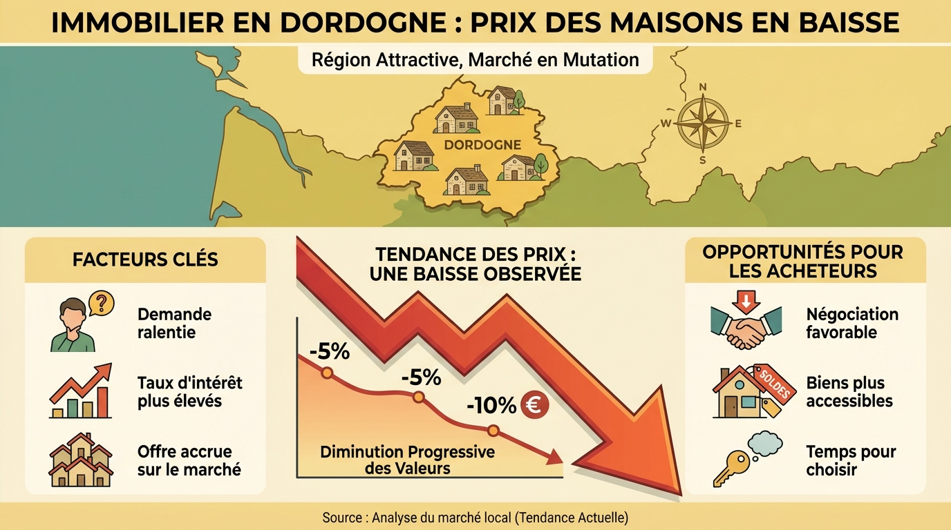 Maisons à vendre en dordogne : les prix sont en baisse 1 Les meilleures offres de maisons
