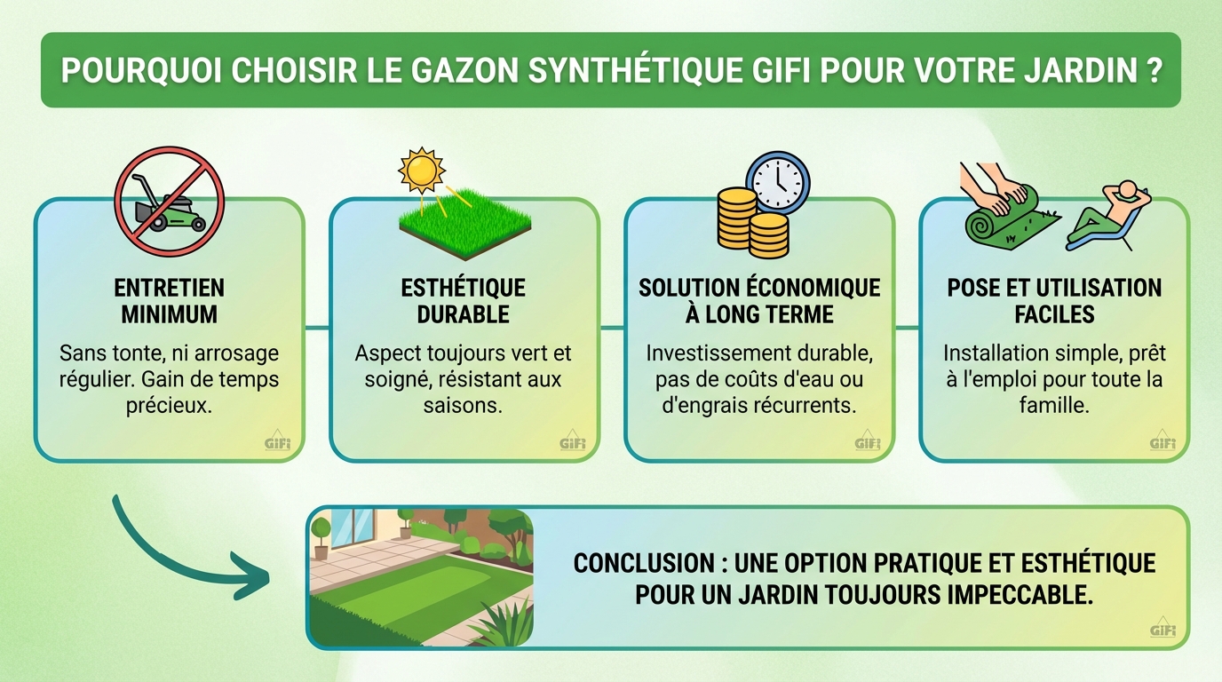 Pourquoi choisir le gazon synthétique gifi pour votre jardin 1 Comment installer le gazon synthétique