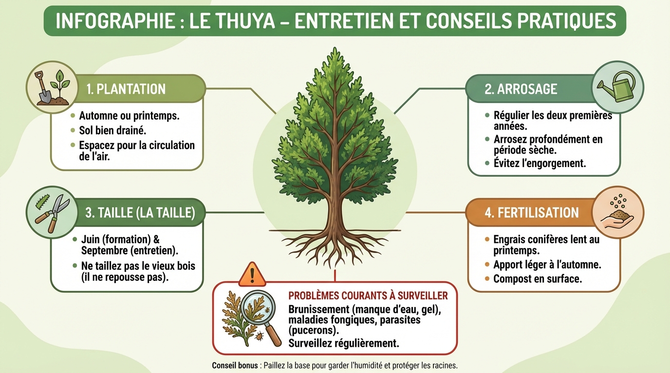 Tout savoir sur le thuya : entretien et conseils pratiques 1 Conseils d’entretien du thuya