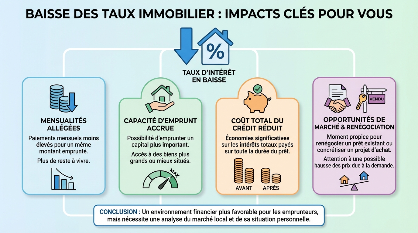 Baisse des taux immobilier : ce que cela signifie pour vous 1 Conseils pour profiter de la baisse des taux