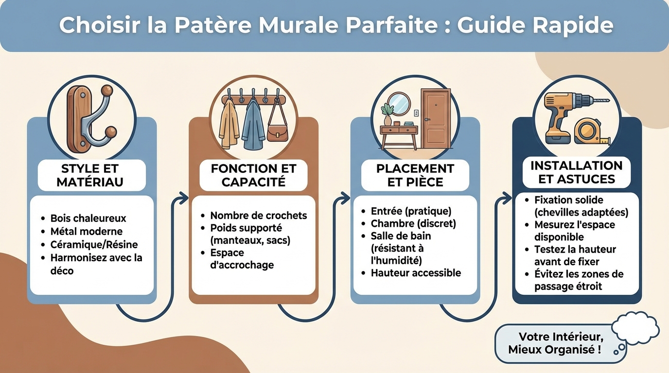 Les différents styles de patères murales