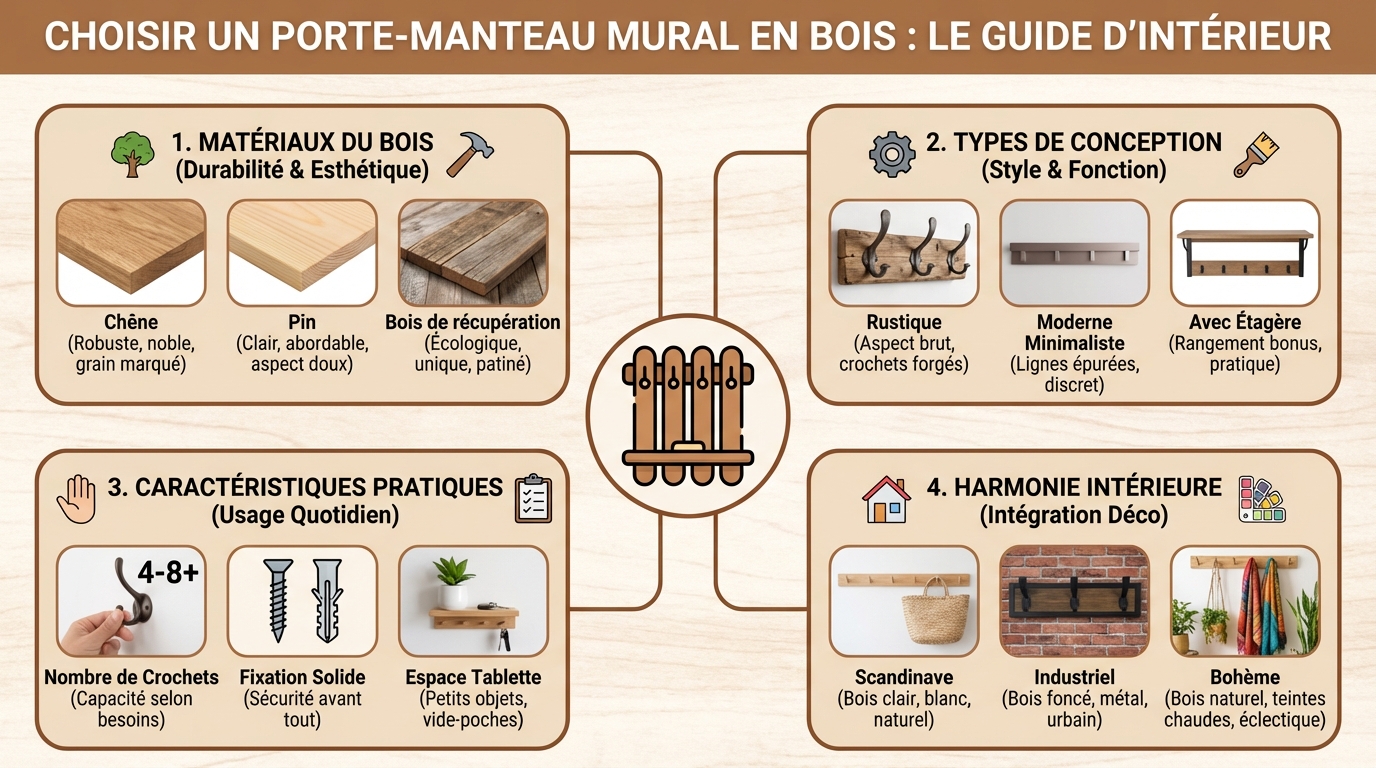 Comment bien choisir son porte manteau mural en bois