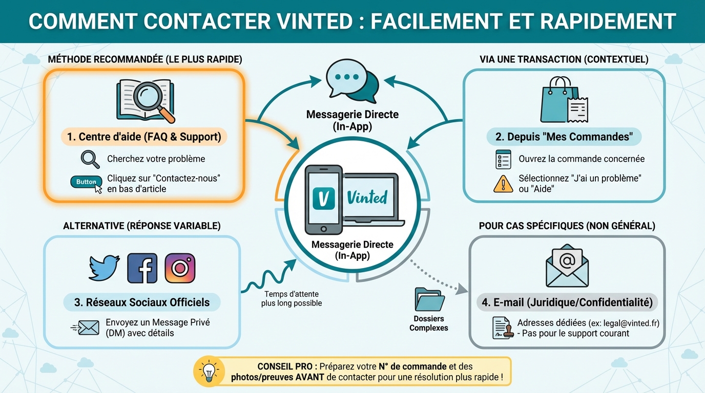 Comment contacter vinted facilement et rapidement 1 Astuces pour une réponse rapide