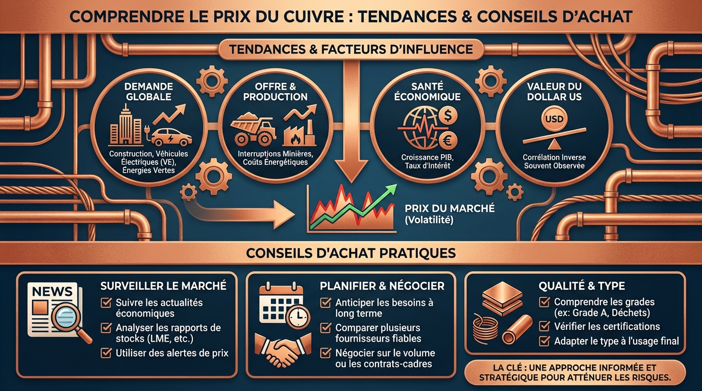 Tendances actuelles du prix du cuivre