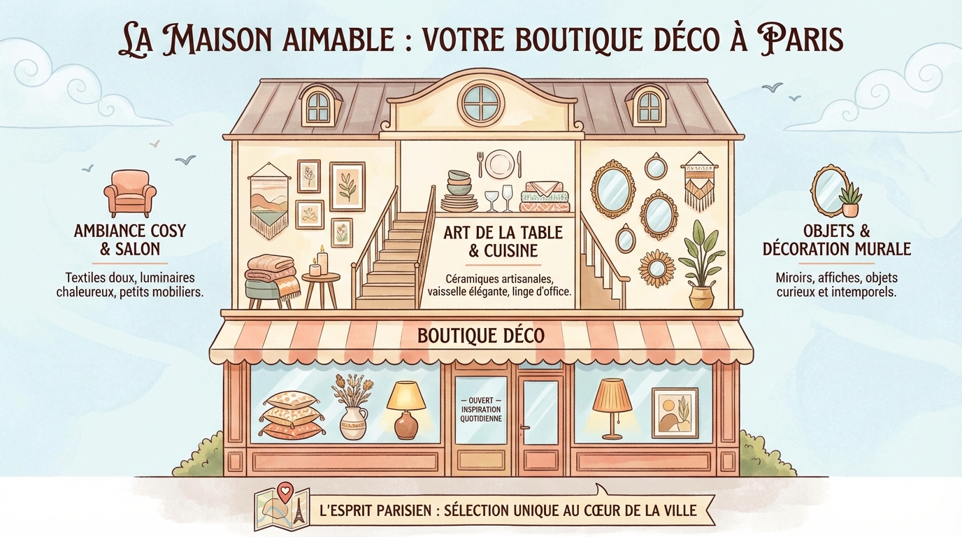 Découvrez la maison aimable : votre boutique déco à paris 1 Produits et services offerts
