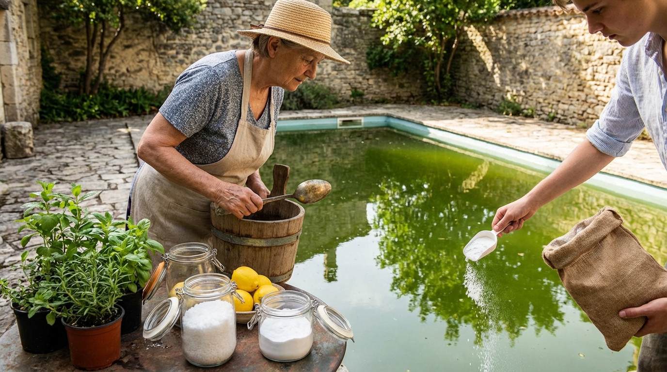Eau de piscine verte : remède de grand-mère efficace