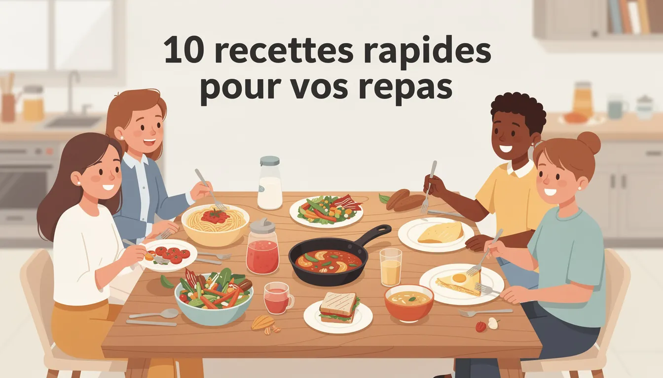 10 recettes rapides pour vos repas