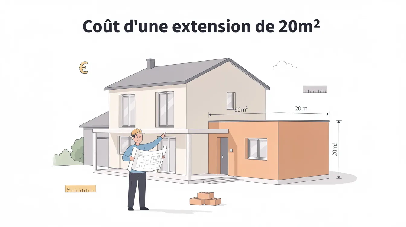 Comment réaliser un plan d'extension de maison de 20m² 1 Coût d'une extension de 20m²