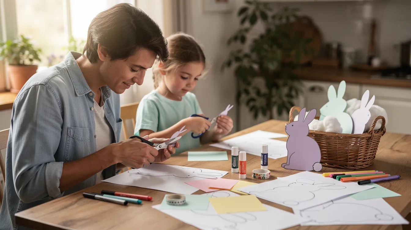 Gabarit lapin à imprimer : créez des activités manuelles fun