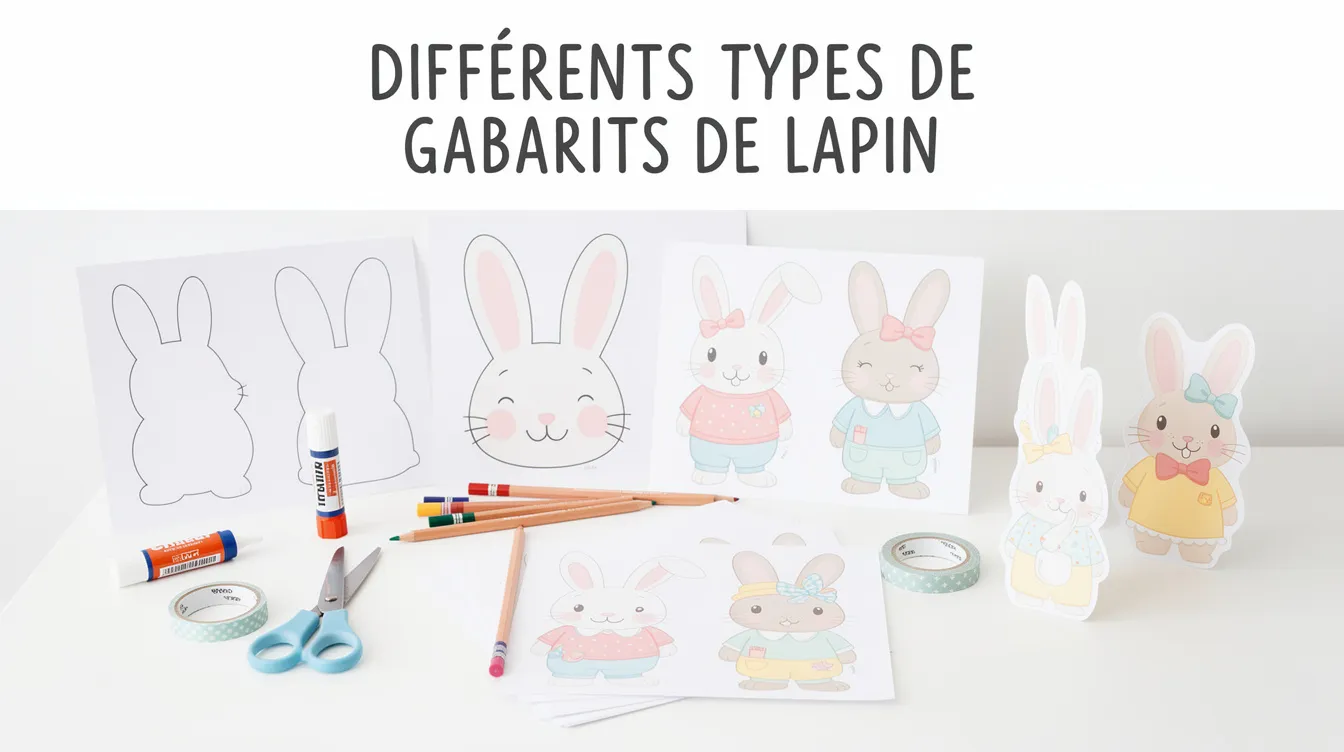 Gabarit lapin à imprimer : créez des activités manuelles fun 1 Différents types de gabarits de lapin
